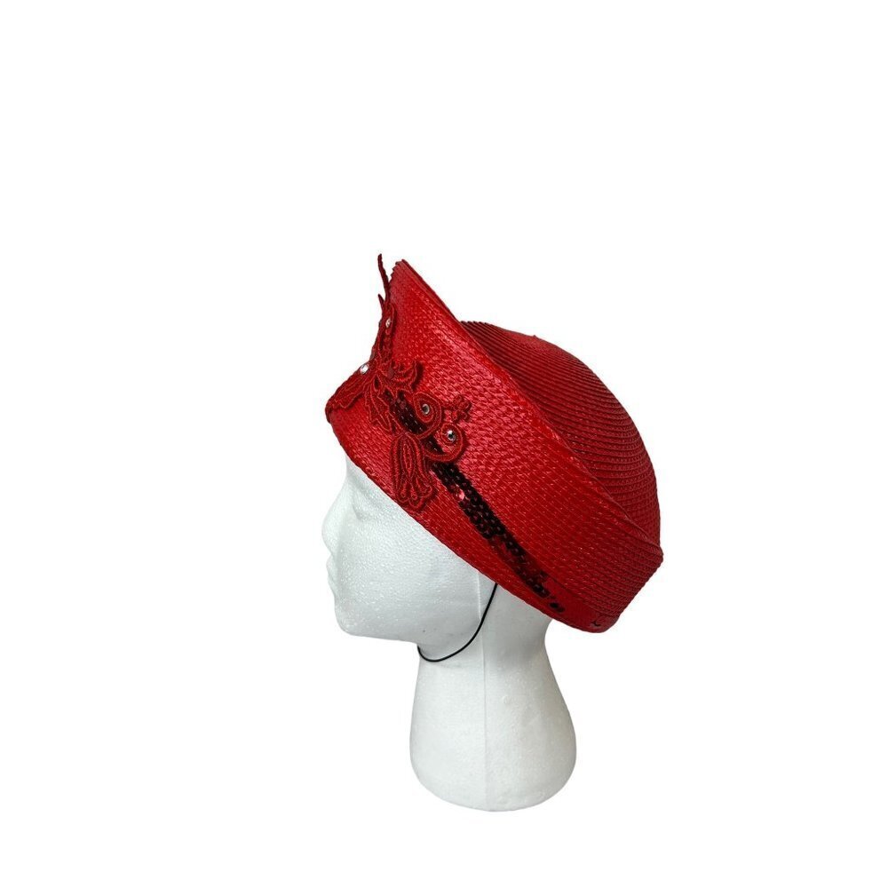Mr. Hi's Classic Women's Ruby Red Fashion Hat - Picture 4 of 5